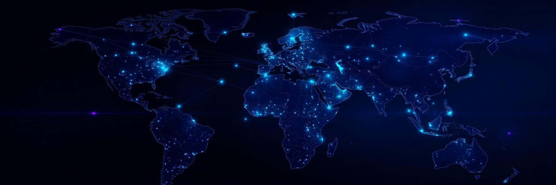Global network connectivity map